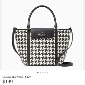 Kate Spade Houndstooth Satchel Bag "Cruise"